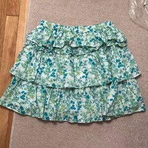 J Crew Girls Floral Tiered Mini Skirt- XL